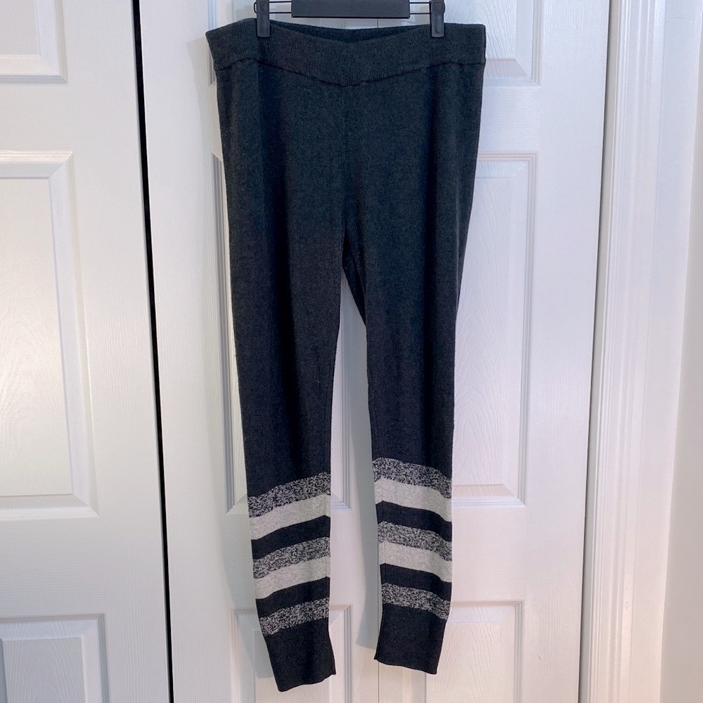 2 for $25 - GAP Body Wool, Nylon Cotton Soft Knit Leggings, Pants, Dark Gray, XL